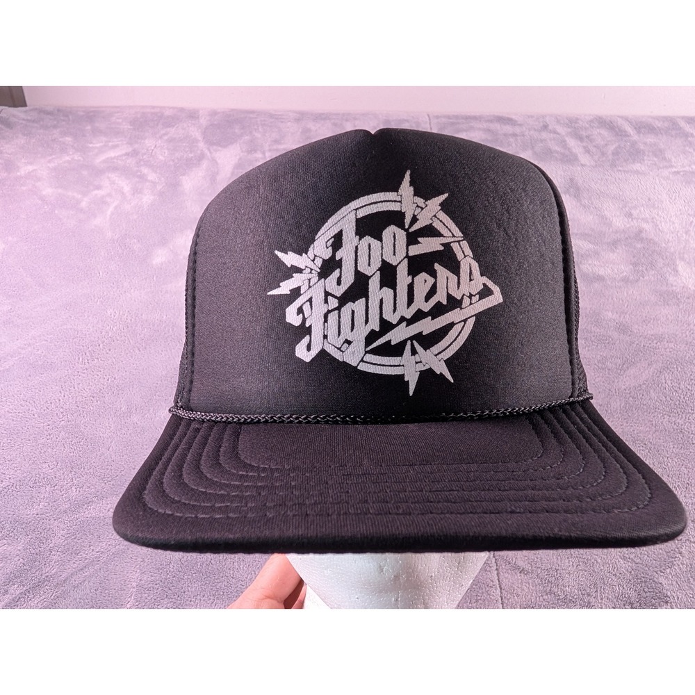 Foo Fighters Black Trucker Hat Otto Collection Band Logo Mesh Snapback Cap - Picture 1 of 5
